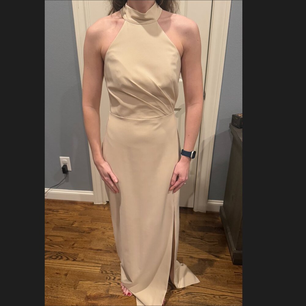 Champagne Backless Gown